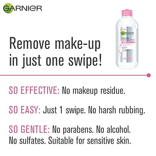 bb Combo Cotton Pads 80 pcs + Garnier Skin Natutals Micellar Cleansing Water 400 ml, Combo 2 Items 