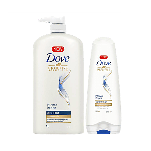 Buy Dove Intense Repair Shampoo 1 L + Intense Repair Conditioner 175 ml