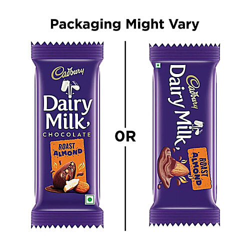 Cadbury Dairy Milk Roast Almond Chocolate Bar, 4x36 g (Multipack) Perfect for Gifting on Special Occasions, Made from Sustainably Sourced Cocoa