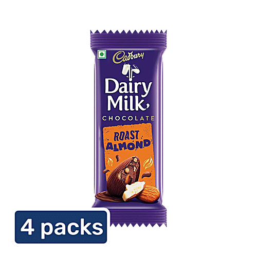 Cadbury Dairy Milk Roast Almond Chocolate Bar, 4x36 g (Multipack) Perfect for Gifting on Special Occasions, Made from Sustainably Sourced Cocoa