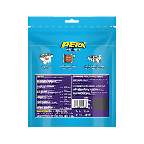 Cadbury Perk Mini Treats Chocolate Coated Wafer Bars, 2x115.5 g (Multipack) 