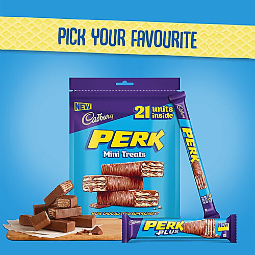 Cadbury Perk Mini Treats Chocolate Coated Wafer Bars, 2x115.5 g (Multipack) 