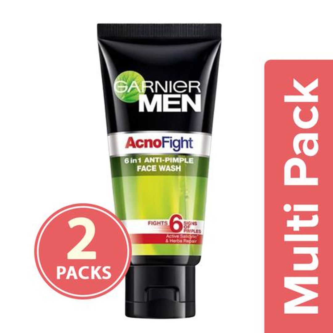 Garnier Men Acno Fight Face Wash For Men, 2x50 g Multipack