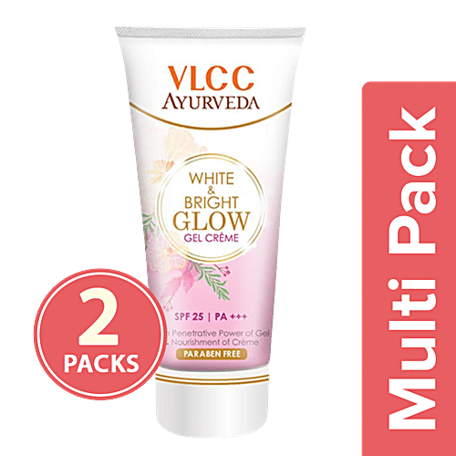 Buy VLCC Ayurveda White & Bright Glow Gel Creme Online at Best Price of