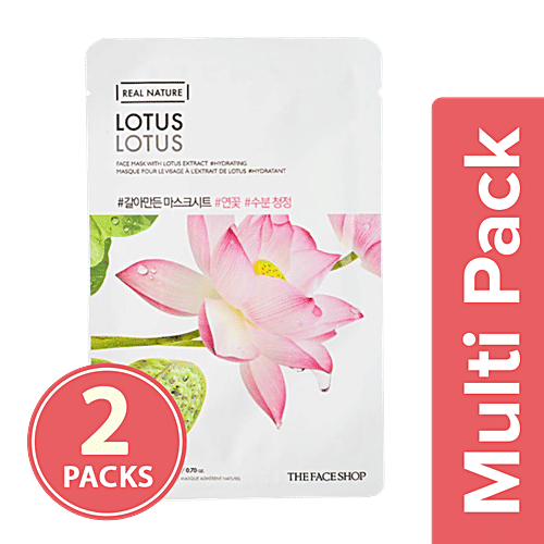 Buy The Face Shop Real Nature Lotus Face Mask Online at Best Price of