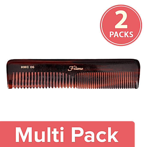 Filone Handmade Pocket Dressing Comb - HMC06, 2x1 pc Multipack 