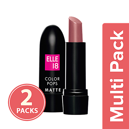 Lakme Elle 18 Color Pop Matte Lip Colour, 2x4.3 g Multipack 