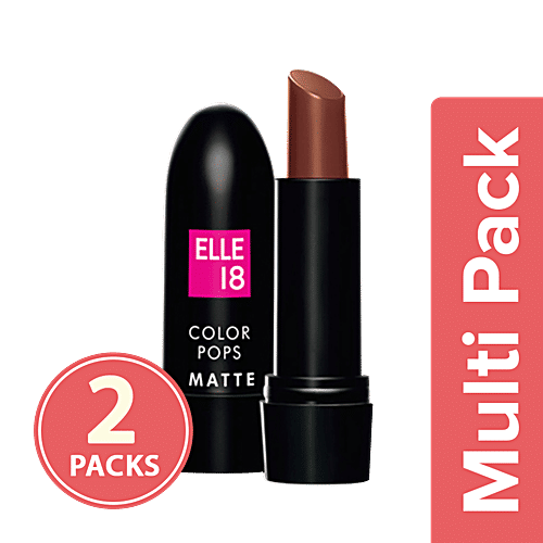 Lakme Elle 18 Color Pop Matte Lip Colour, 2x4.3 g Multipack 