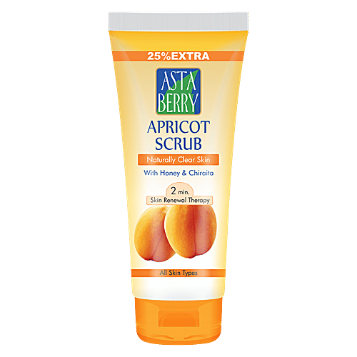 Astaberry Apricot Scrub - 2 Min Skin Renewal Therapy, 2x100 ml Multipack 