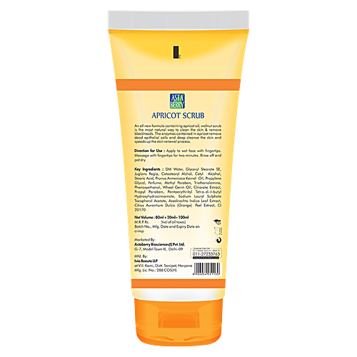 Astaberry Apricot Scrub - 2 Min Skin Renewal Therapy, 2x100 ml Multipack 