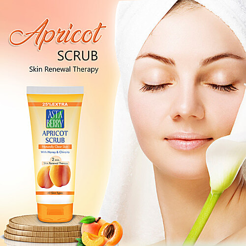 Astaberry Apricot Scrub - 2 Min Skin Renewal Therapy, 2x100 ml Multipack 