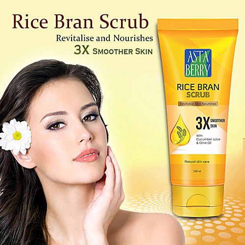Astaberry Rice Bran Scrub, 2x100 ml Multipack 
