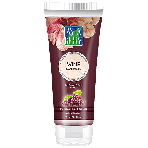 Astaberry Wine Face Wash, 2x60 ml Multipack 