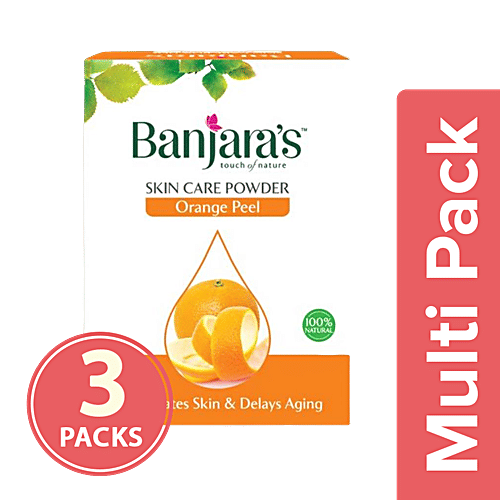 Banjara's Orange Peel Powder - Pure Herb, 3x100 g (Multipack) 