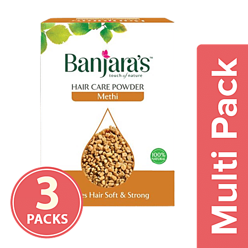 Buy Banjara's Methi Hair Care Powder Pure Herb, Pack of 5 Online at