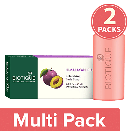 BIOTIQUE Himalayan Plum - Soap, 2x150 g Multipack 