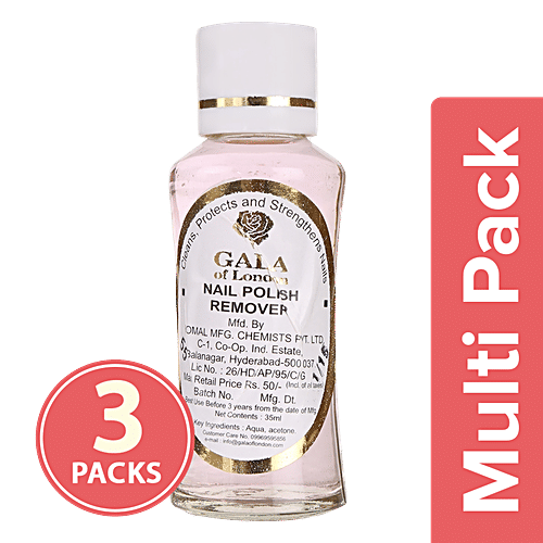 Gala Of London Nail Polish Remover, 3x35 ml Multipack 