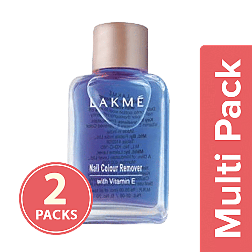 Lakme Nail Colour Remover, 2x27 ml Multipack 