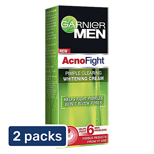 Garnier Men Acno Fight Whitening Day Cream, 2x20 g Multipack 