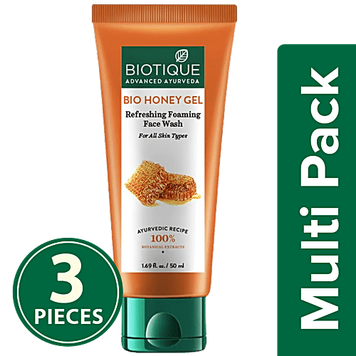 BIOTIQUE Face Gel - Bio Honey, 3x50 ml Multipack 