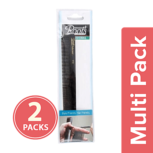 Roots Professional Cutting Combs - Black 110, 2x1 pc Multipack 