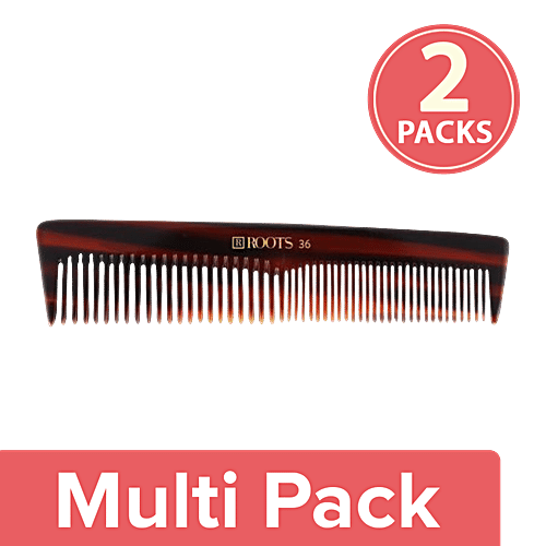 Roots Brown Pocket Comb - 36, 2x1 pc Multipack 
