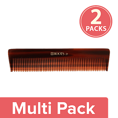 Roots Brown Pocket Comb - 21, 2x1 pc Multipack 