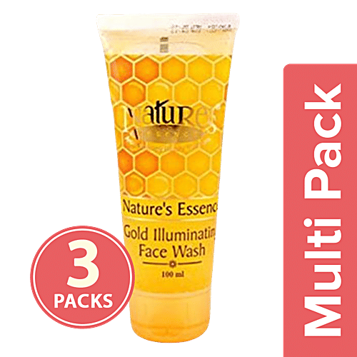 Natures Essence Gold Face Wash, 3x60 ml Multipack 