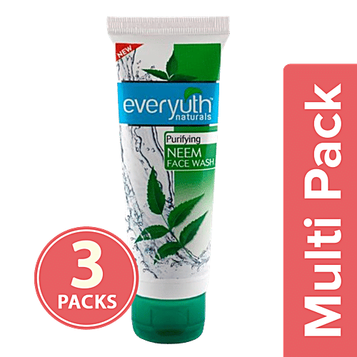 Everyuth Naturals Neem Face Wash, 3x50 g Multipack