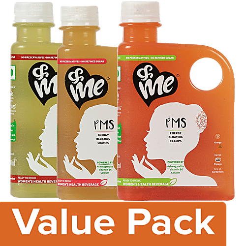 Buy &Me Womens Health Drink For PMS Orange + Green Apple + Mango