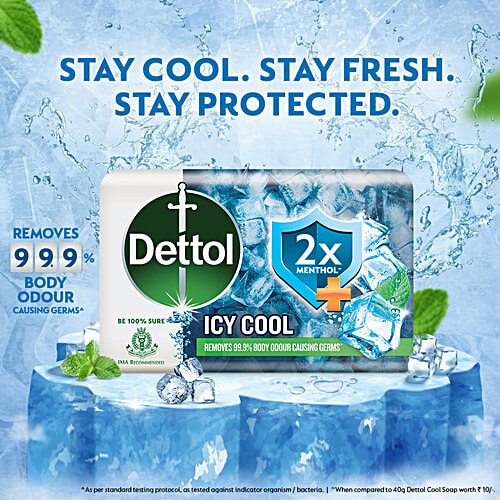 Dettol Bathing Bar Soap - Cool, 6x75 g (Multipack)