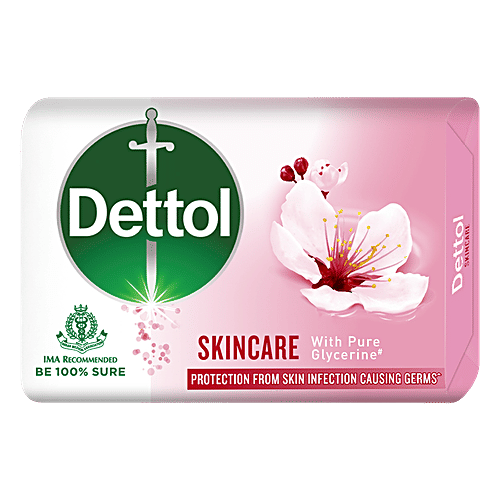 Dettol Bathing Bar Soap - Skincare, 8x75 g (Multipack) 