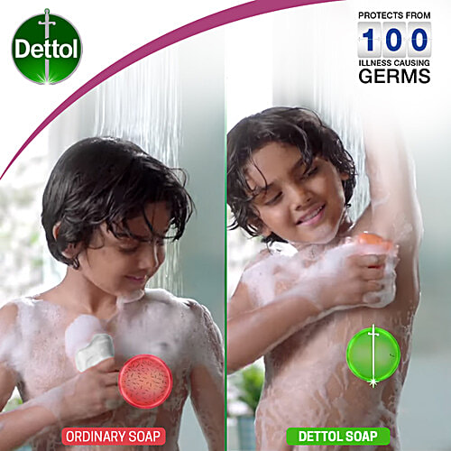 Dettol Bathing Bar Soap - Skincare, 8x75 g (Multipack) 
