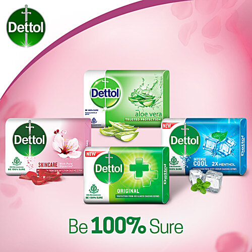 Dettol Bathing Bar Soap - Skincare, 8x75 g (Multipack) 
