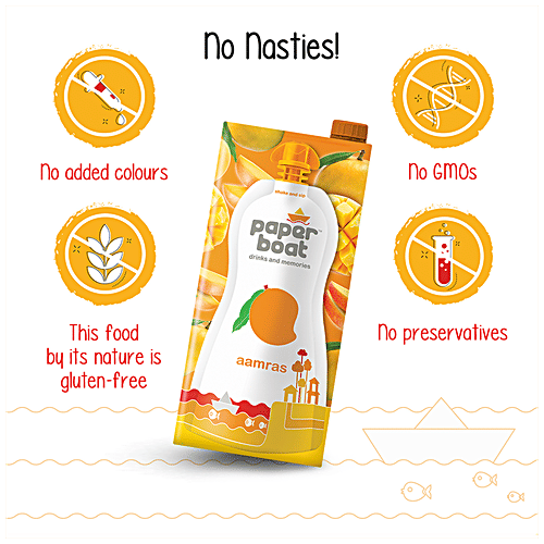 Paper Boat Aamras Mango Fruit Juice, 1 L (3x1L) 