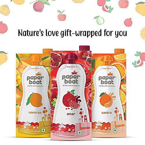 Paper Boat Aamras Mango Fruit Juice, 1 L (3x1L) 