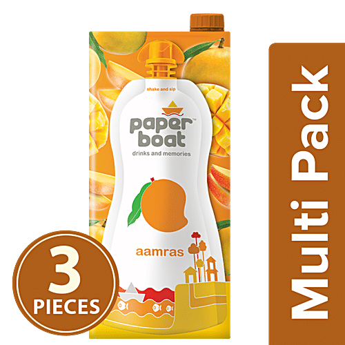 Paper Boat Aamras Mango Fruit Juice, 1 L (3x1L) 
