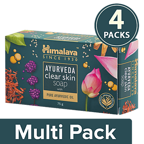 Himalaya Ayurveda Clear Skin Soap, 4x75 g (Multipack) 