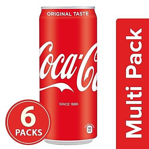 Coca Cola Original Taste Soft Drink - Refreshing, 6x300 ml Multipack