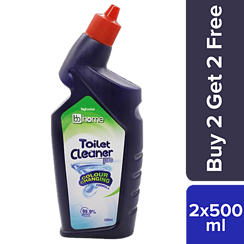 bb home Disinfectant Toilet Cleaner Pro - Colour Changing Formula - Kills 99.9% germs, 4x500 ml (Multipack) 