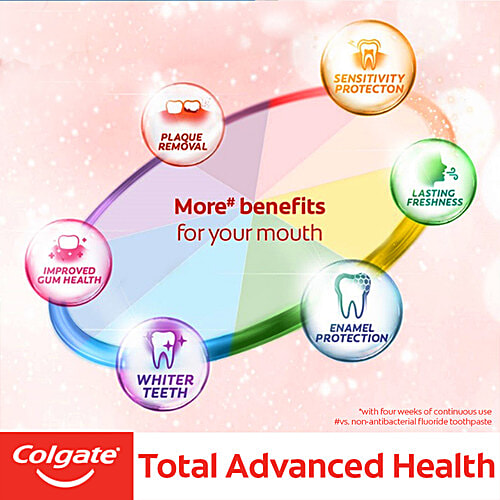 Colgate Total Advanced Health Anticavity Toothpaste, 3x120 g (Multipack) 