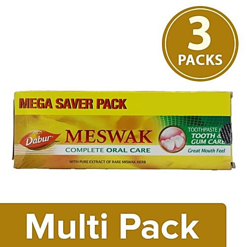 Dabur Meswak Toothpaste, 3x200+200 gm (Multipack) 
