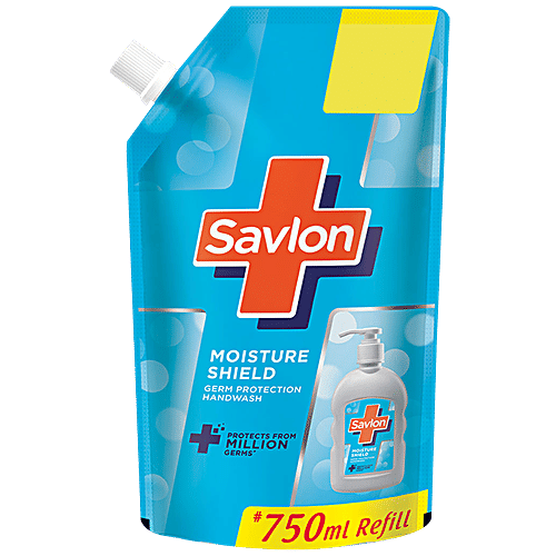 Savlon Moisture Shield Hand Wash 500 ml Pump + Hand Wash - Moisture Shield 750 ml, Combo (2 Items) 