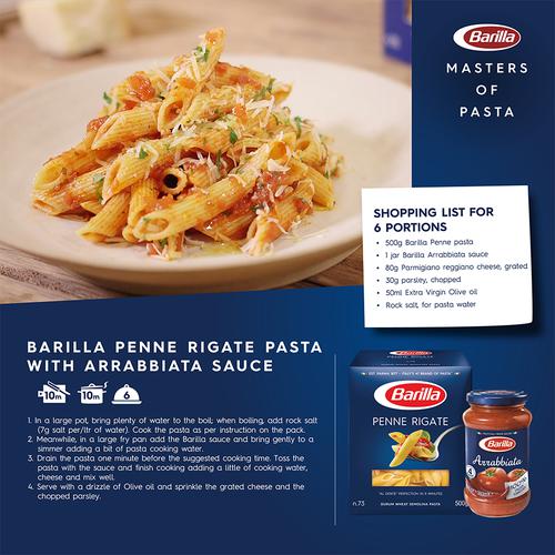 Buy Barilla Durum Wheat Pasta Penne Rigate 500 G Carton Pasta Sauce Arrabbiata 400 G Jar Online At Best Price Bigbasket