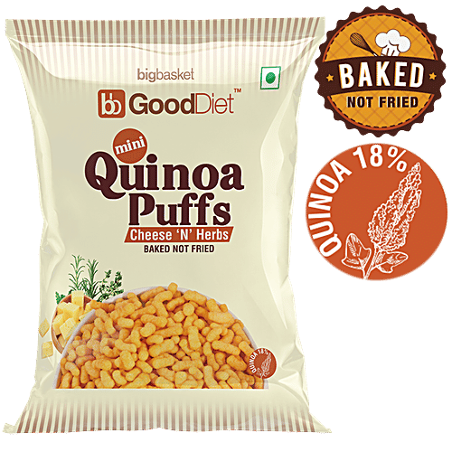 GoodDiet Mini Puffs - Cheese N Herbs, 5x30 g (Multipack) 