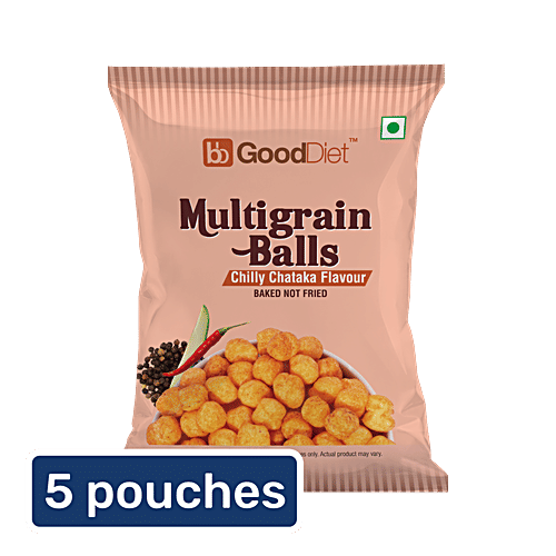 bb Gooddiet Multigrain Balls - Chilli Chataka, 5x30 g (Multipack) 