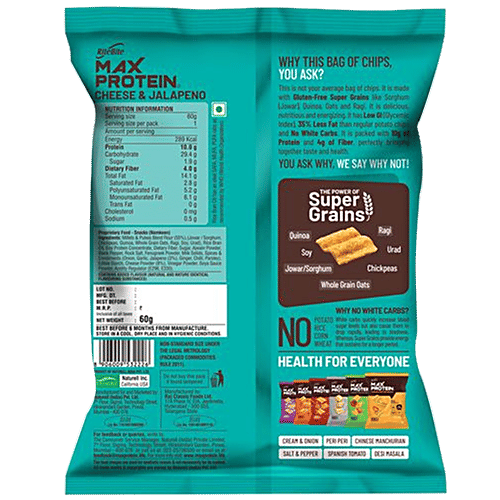 Buy RiteBite Max Protein Chips Cheese & Jalapeno Online at Best Price