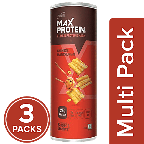 RiteBite Max Protein Chinese Manchurian Chips, 3x150 g Multipack 
