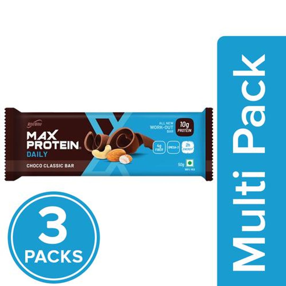 RiteBite Max Protein Choco Classic Bar, 3x50 g Multipack