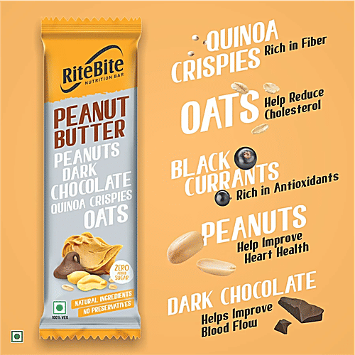 RiteBite Max Protein Peanut Butter Bar, 6x40 g Multipack 